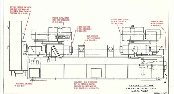 A simple friction welding blueprint from the 1980s.